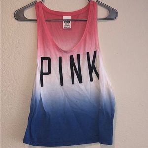 PINK red, white, and blue Tank